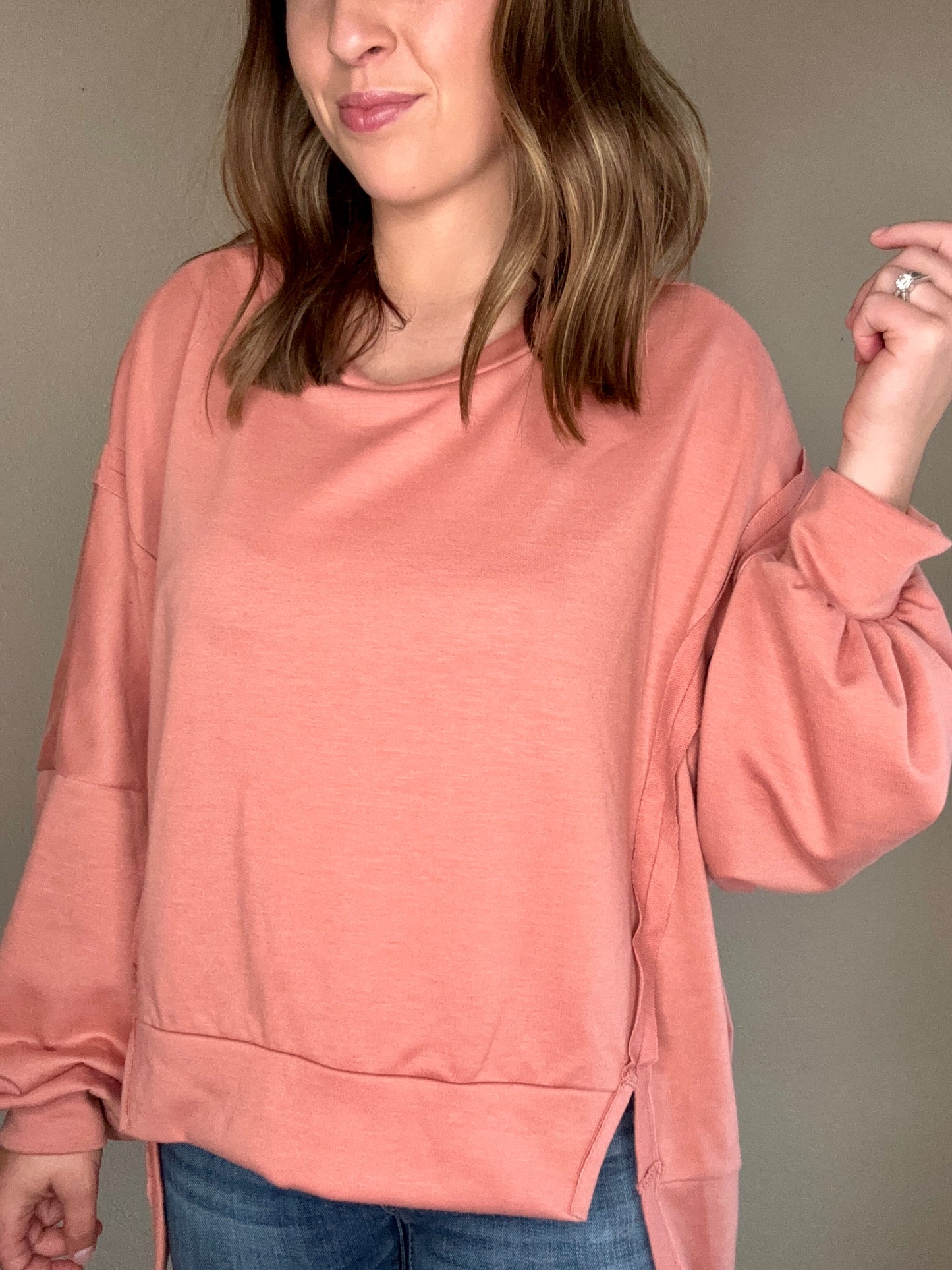 Pink Terracotta Long Sleeve Top