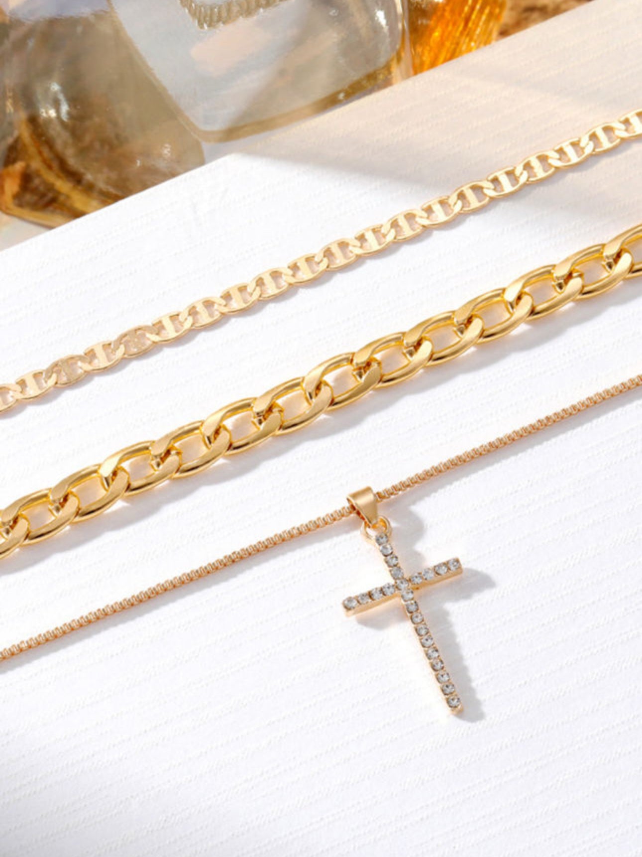 Layered Cross Necklace