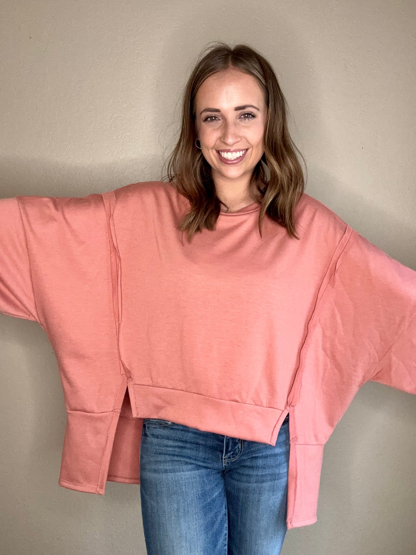 Pink Terracotta Long Sleeve Top