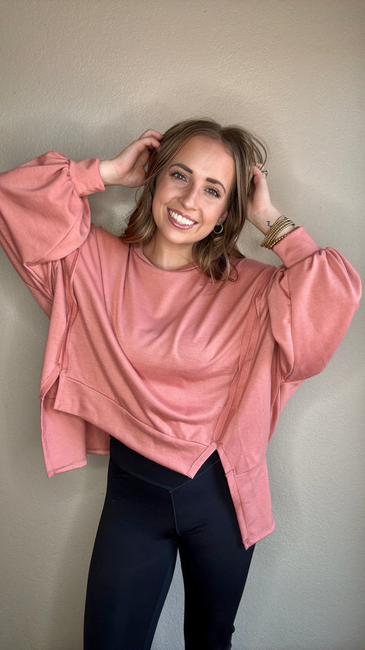 Pink Terracotta Long Sleeve Top