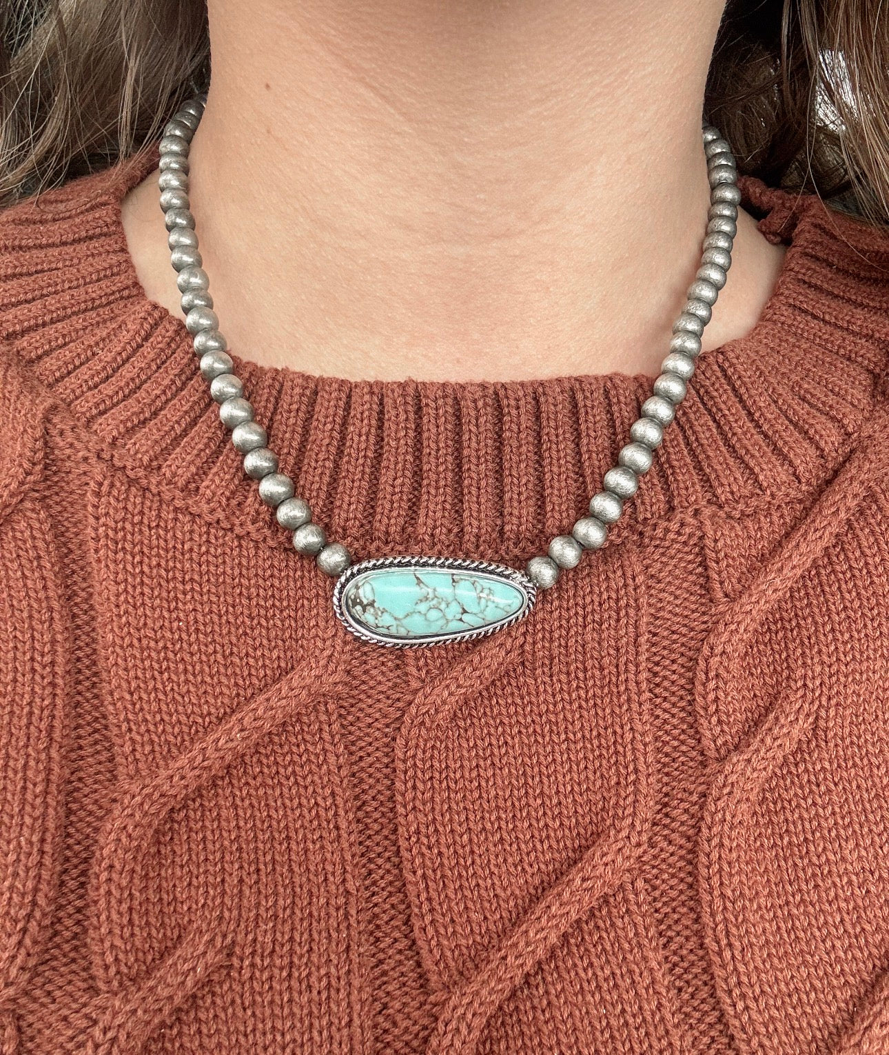 Turquoise Oval Necklace