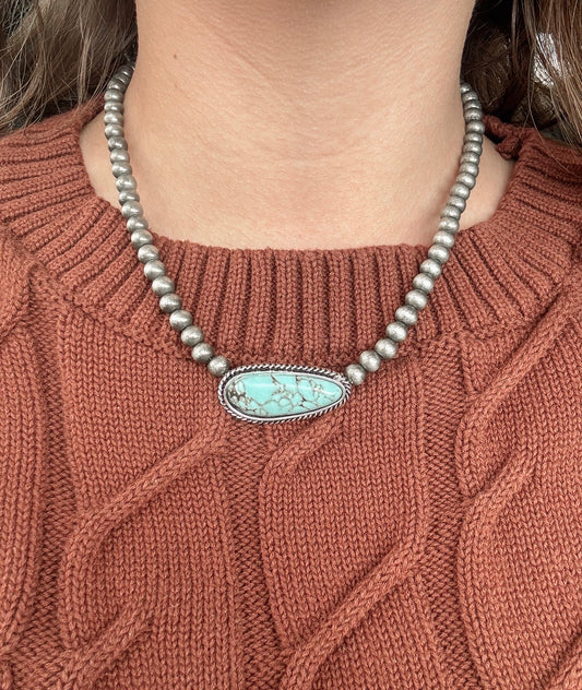 Turquoise Oval Necklace