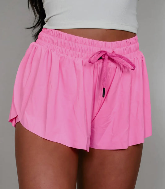 Pink Butterfly Shorts
